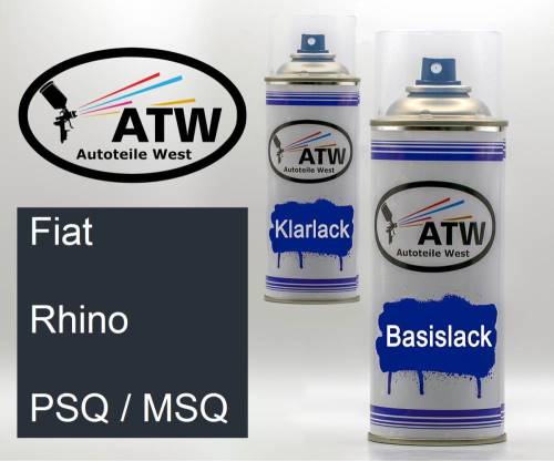 Fiat, Rhino, PSQ / MSQ: 400ml Sprühdose + 400ml Klarlack - Set, von ATW Autoteile West.